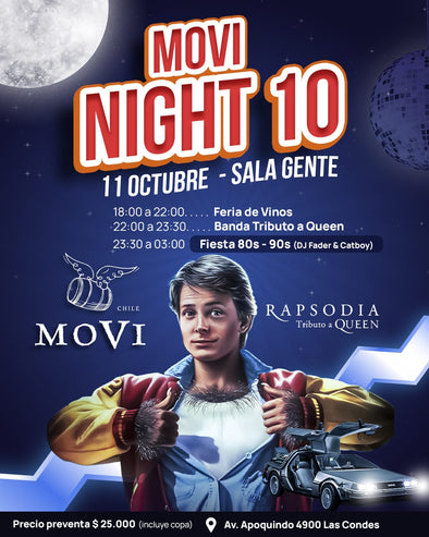 🎟 Entrada MOVI Night 10 – Feria de Vinos + Fiesta Retro
